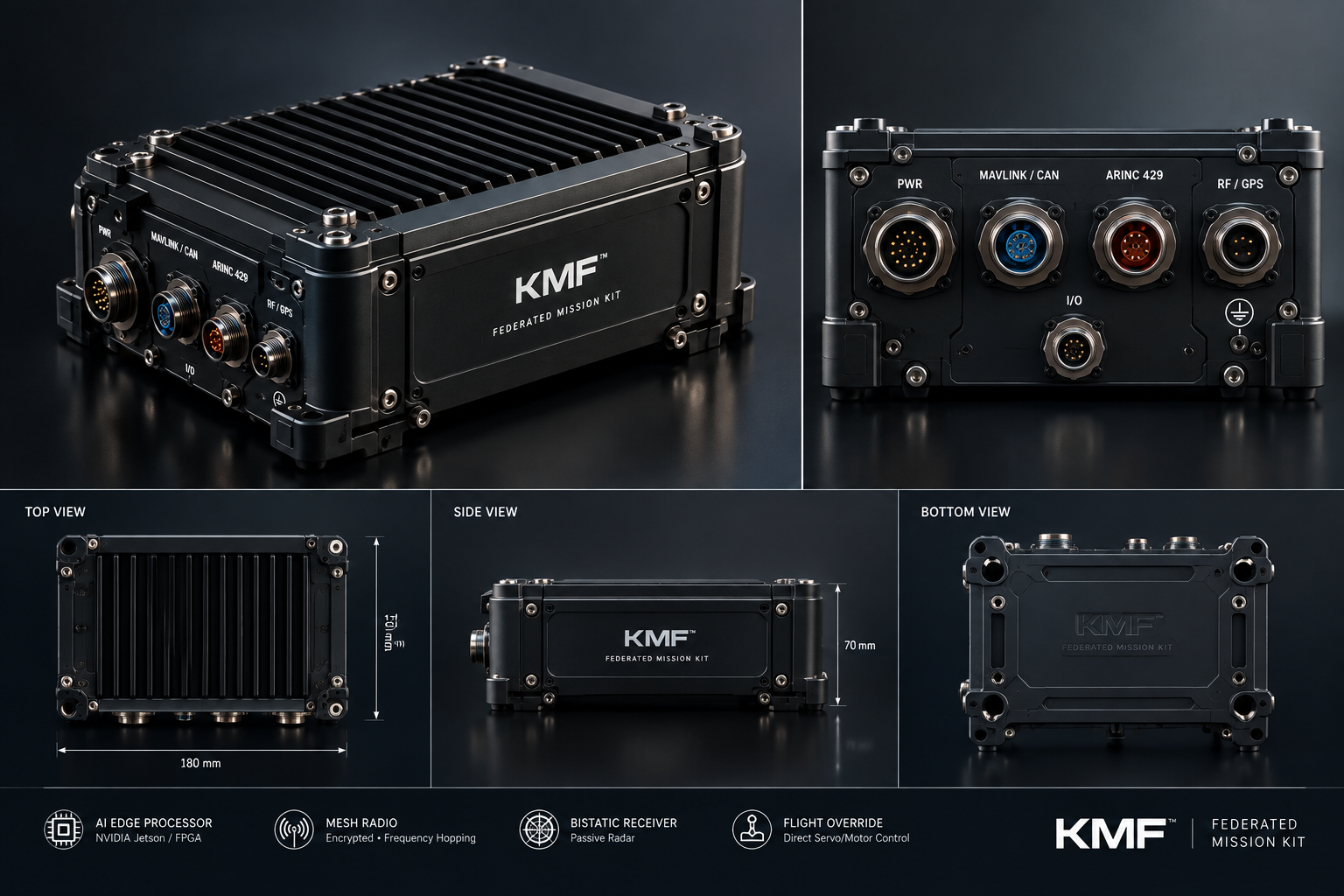 KMF Federated Mission Kit — vues matériel du module